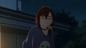 Momo Ayase Smiling Night Wallpaper