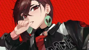 Momo Ayase Stylish Anime Portrait Wallpaper