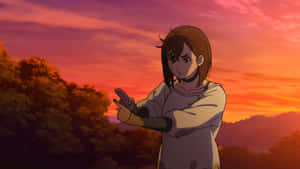 Momo Ayase Training At Sunset Wallpaper