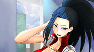 Momo Yaoyorozu, A Brave And Brilliant Superhero Wallpaper