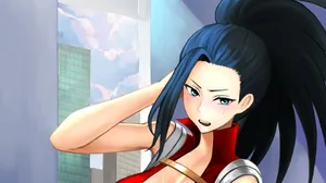 Momo Yaoyorozu, A Brave And Brilliant Superhero Wallpaper