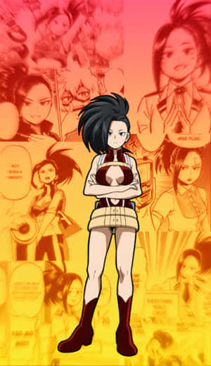 Momo Yaoyorozu Showing Her Power And Strength Wallpaper