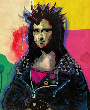 Mona Lisa Rocker Phone Wallpaper