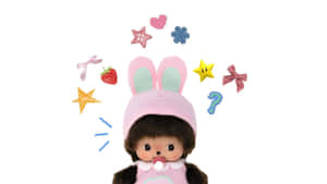 Monchhichi Doll In Bunny Costume Wallpaper