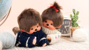 Monchhichi Dolls Cozy Scene Wallpaper