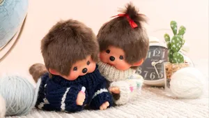 Monchhichi Dolls Cozy Scene Wallpaper