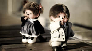 Monchhichi Dolls Vintage Style Wallpaper