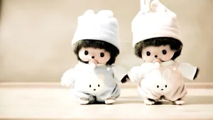 Monchhichi Twin Dolls Wallpaper