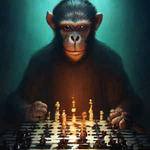 Monkey Playing Chess Meme Wallpaper