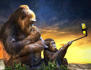 Monkey Selfie Meme Wallpaper