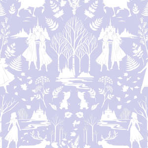 Monochromatic Disney Pattern Wallpaper