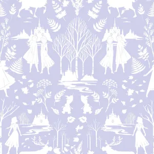 Monochromatic Disney Pattern Wallpaper