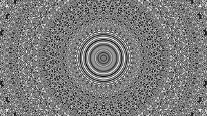 Monochromatic Math Fractal Geometry Wallpaper