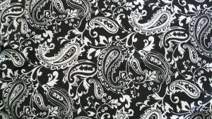 Monochromatic Paisley Print Wallpaper