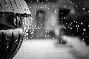 Monochromatic Rain Photography Wallpaper