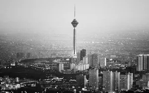 Monochromatic Tehran City Wallpaper