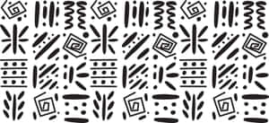 Monochrome African Pattern Wallpaper