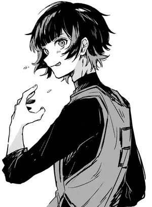 Monochrome Anime Character With Backpack Wallpaper