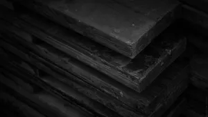 Monochrome Black Color Wood Wallpaper