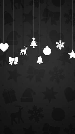 Monochrome_ Christmas_ Patterns Wallpaper