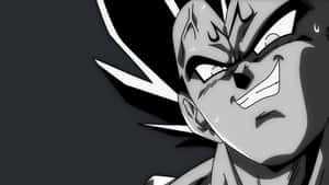 Monochrome Dragon Ball Majin Vegeta Smile Wallpaper