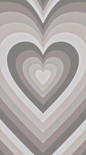 Monochrome Heart Pattern Wallpaper