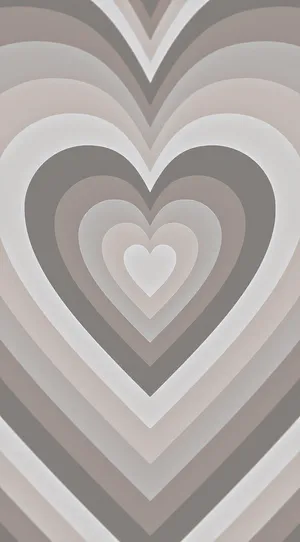 Monochrome Heart Pattern Wallpaper