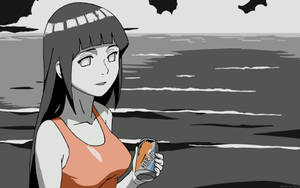 Monochrome Hinata Hyuga Wallpaper