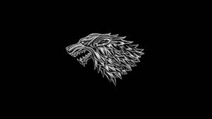 Monochrome House Stark Wolf Sigil Wallpaper