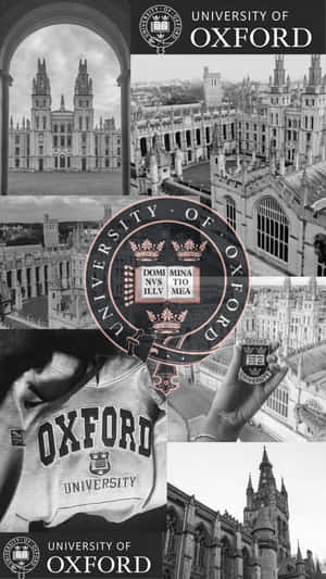 Monochrome Logo Of Oxford University Wallpaper