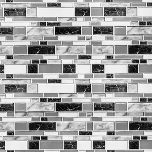Monochrome Marble Brick Walls Wallpaper