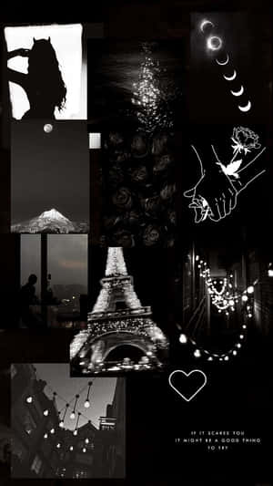 Monochrome_ Montage_ Aesthetic Wallpaper