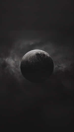 Monochrome Sphere Against Dark Background Wallpaper