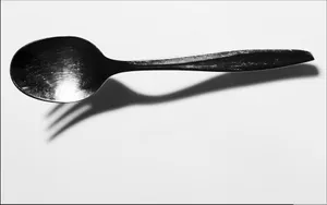 Monochrome Spoon Shadow.jpg Wallpaper