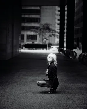 Monochrome Urban Fashion Shoot Wallpaper