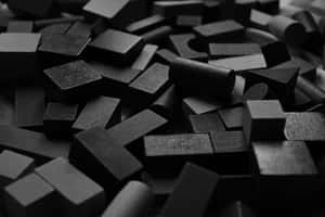 Monochrome_ Wooden_ Blocks_ Puzzle Wallpaper