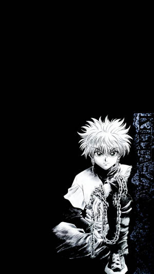 Monotone Killua Zoldyck Wallpaper