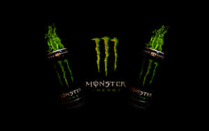 Monster Energy Drink Green Flame Art Wallpaper