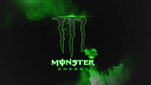 Monster Energy Logo Green Smoke Background Wallpaper