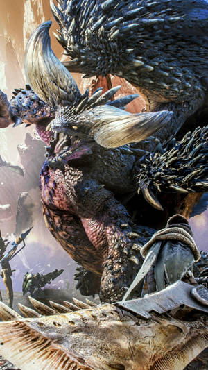 Monster Hunter Iphone Black Winged Dragon Wallpaper