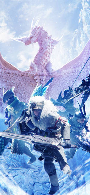 Monster Hunter Iphone Hunters With Swords Wallpaper