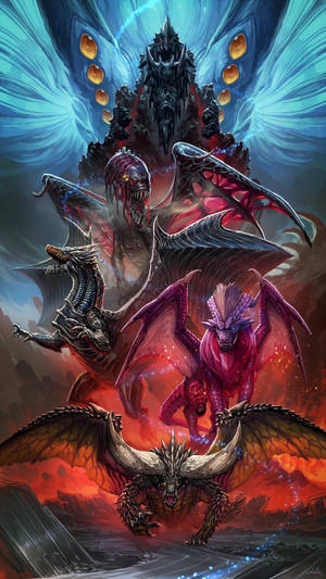 Monster Hunter Iphone Winged Monsters Wallpaper