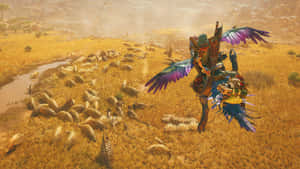Monster Hunter Wilds Desert Exploration Wallpaper