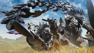 Monster Hunter Wilds Epic Battle Wallpaper