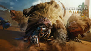 Monster Hunter Wilds Fierce Battle Wallpaper