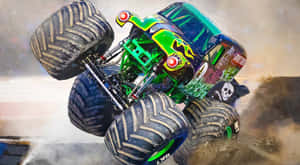 Monster Truck Emitting Dirt Wallpaper