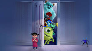 Monsters Inc Doorway Scene Wallpaper