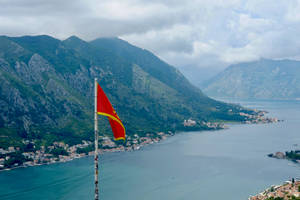 Montenegro Waving Flag Wallpaper