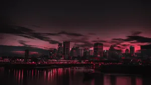Montreal City Dark Aesthetic Wallpaper
