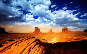 Monument Valley Navajo Tribal Park Edited Lighting Wallpaper